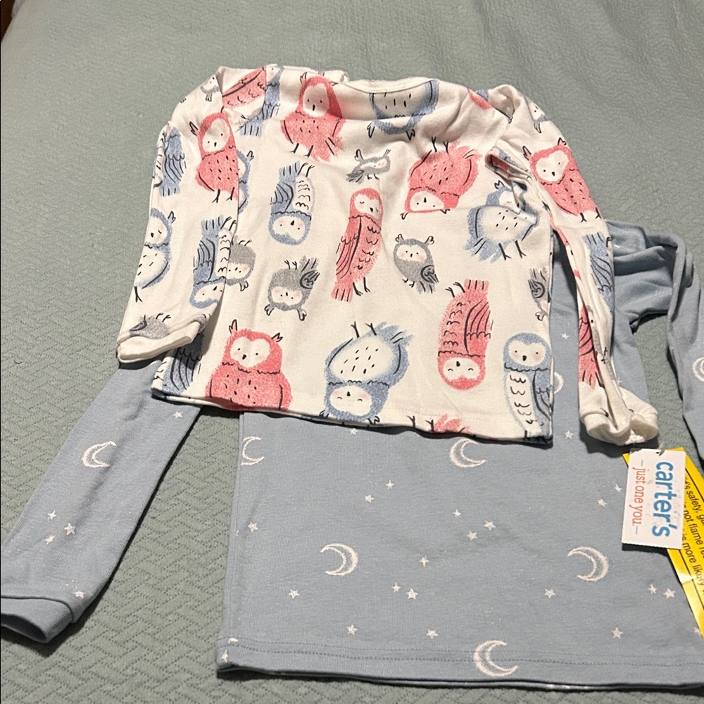 Carter's Kids Pajama Set - Pink and Blue Owl Design